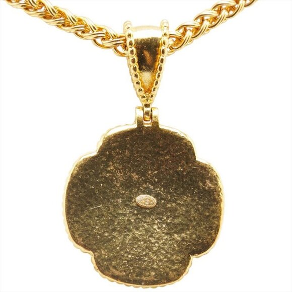 CHANEL CC Logos Vintage Pendant Chain Necklace 21" Gold Tone 96A Auth w/Box #530 - Picture 7 of 8